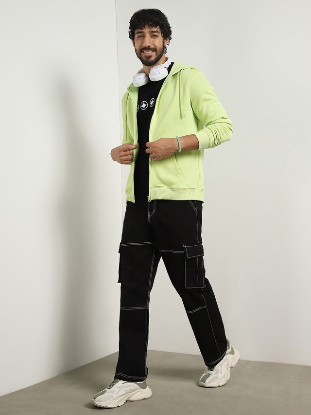 Nobero Men's Zipper Hoodie | Cool Matcha - S
