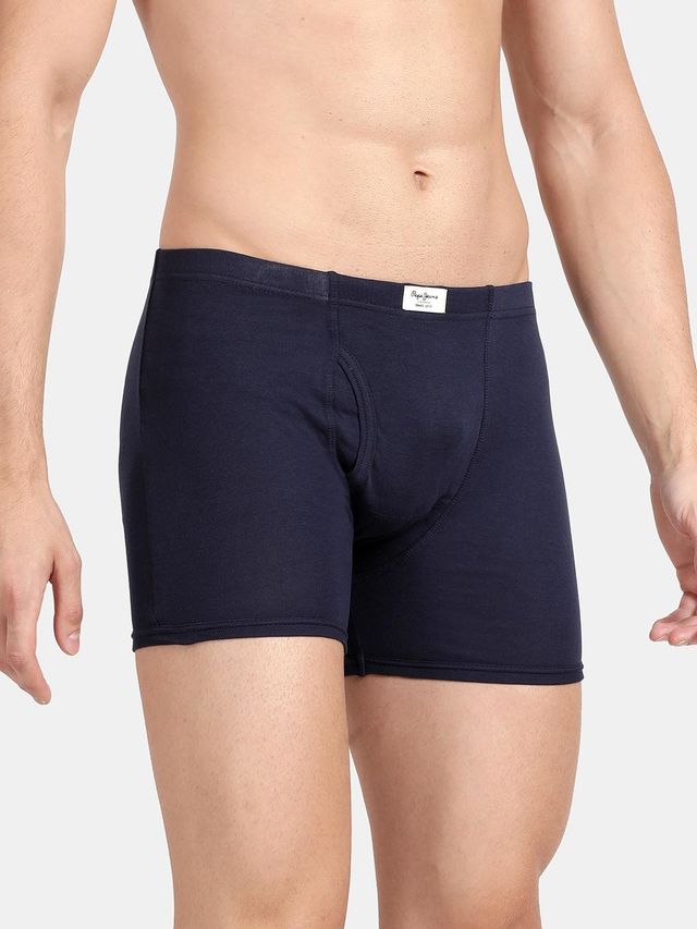 Pepe Jeans Men's Trunk - M | Cotton | Sweat-Resistant | Blue
