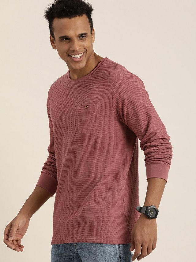 Dillinger Men's T-shirt Long Sleeve | DLGRFS031WRS | Withered Rose - XL