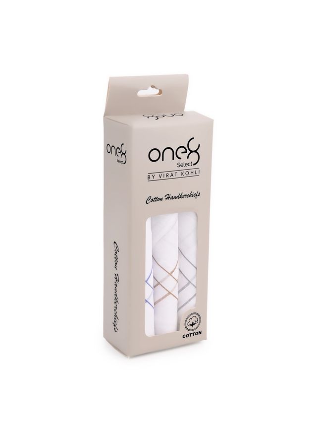 One8 Unisex Solid Polyester Handkerchief | Blue - Free Size