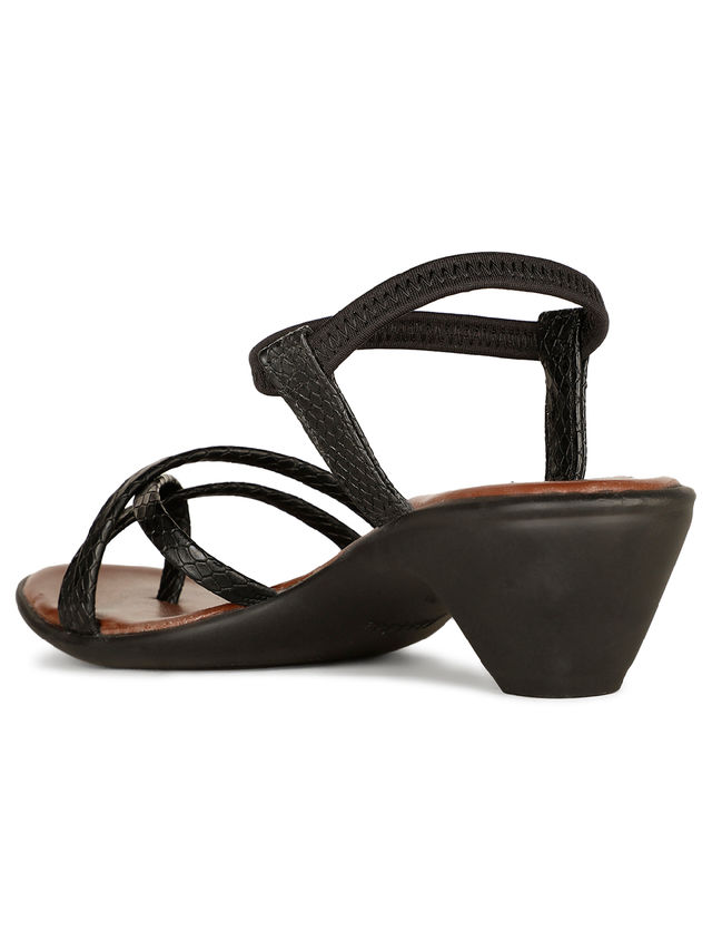 Bata Cone Heel Black Sandal For Women - 3