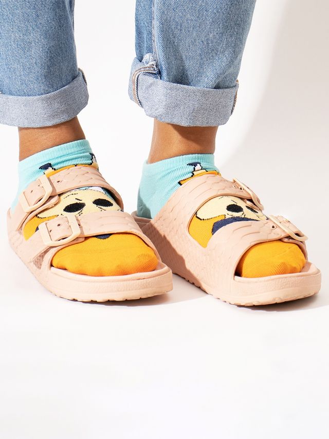 Thela Gaadi Unisex 78% Cotton, 17% Spandex, and 5% Elastic Ankle Socks | Assorted - Free Size