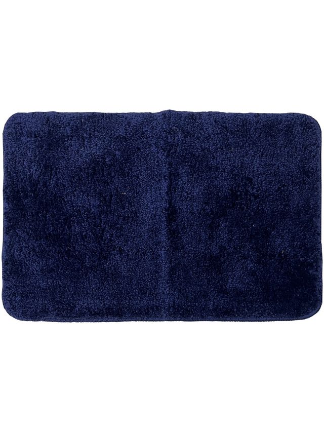 Bianca Soft Cotton Anti Slip Bath Mat | Medium | Benz Solid | Navy Blue