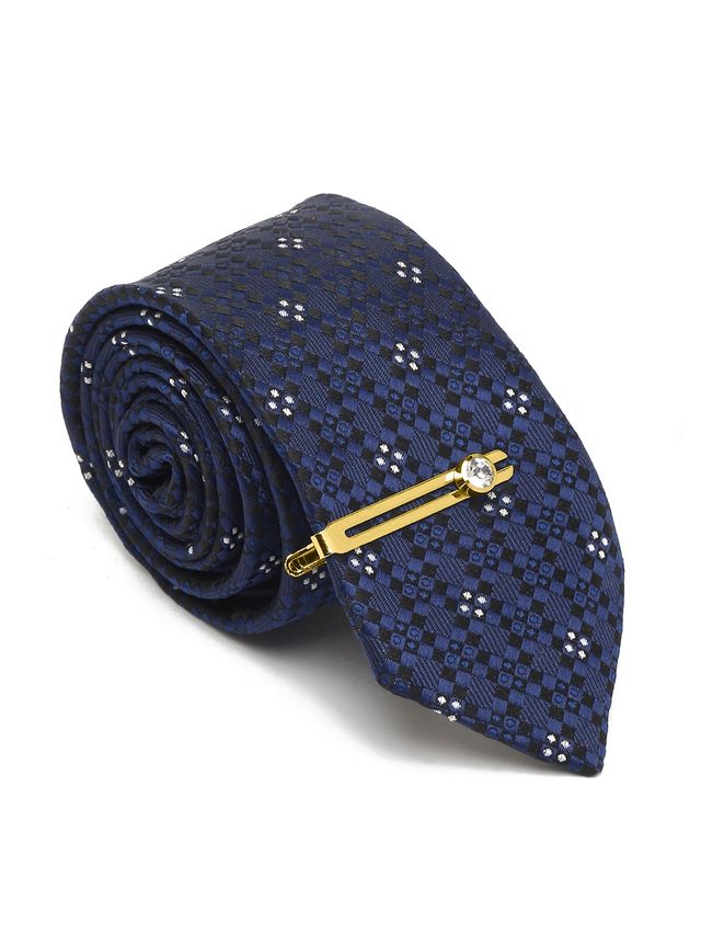 Louis Stitch Men's Silk Necktie | Blue - One Size
