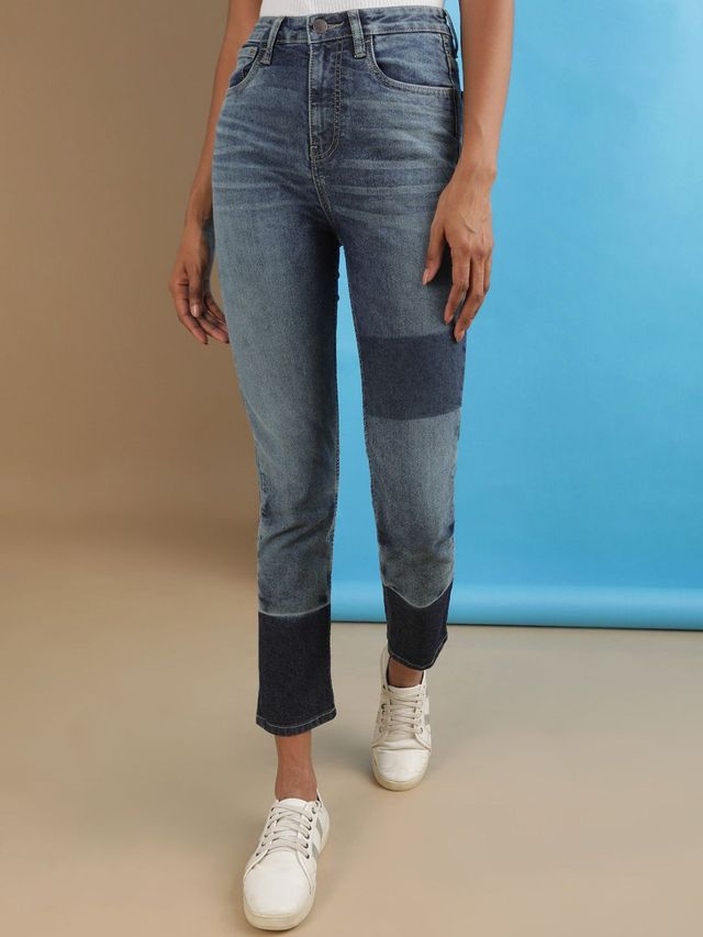 Freehand Women's Streetstyle Straight Fit Jeans | Blue - 32