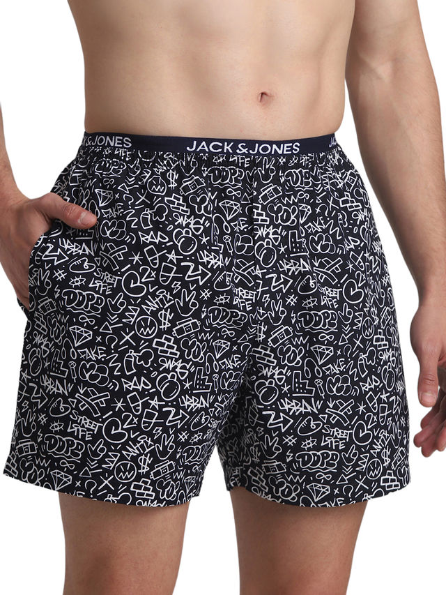 JACK & JONES Men's Street Life Boxer | Navy Blazer - S