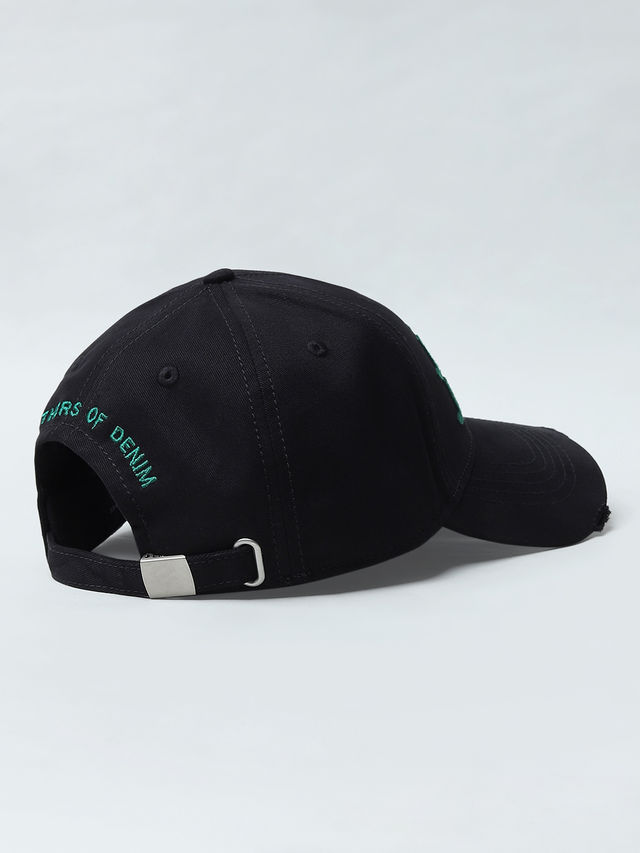 Jack & Jones Men's Cotton Baseball Cap | Black - One Size