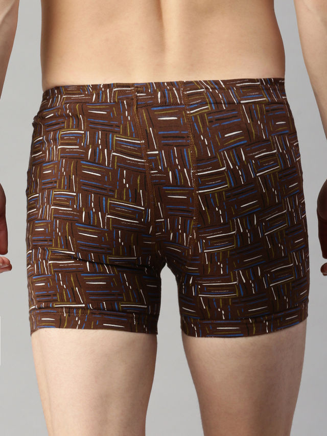 Lux Cozi Men's Printed Long Trunk | Assorted | 85 cm | Pack of 3