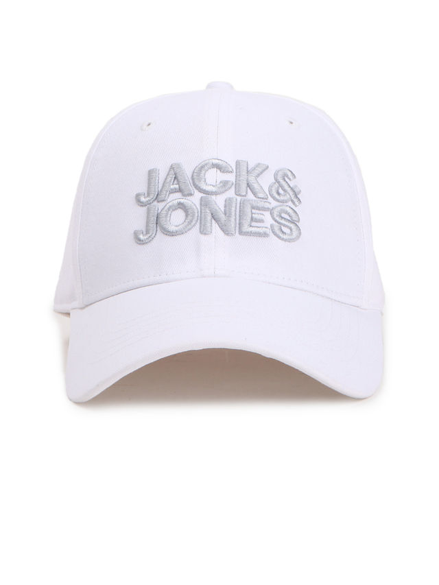 Jack & Jones Unisex Cotton Baseball Cap | White - One Size