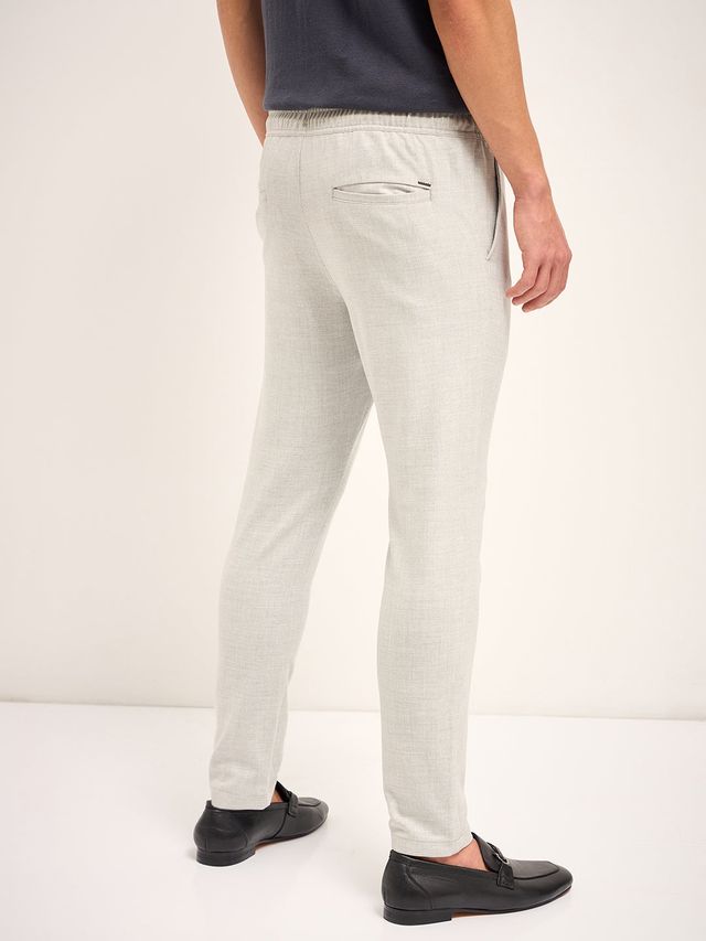 The Bear House Men 4 Way Stretch Solid Formal Trouser - Figola | Grey | 38