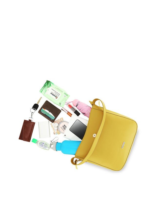 Fastrack Women's Structured Handheld Bag | Mustard
