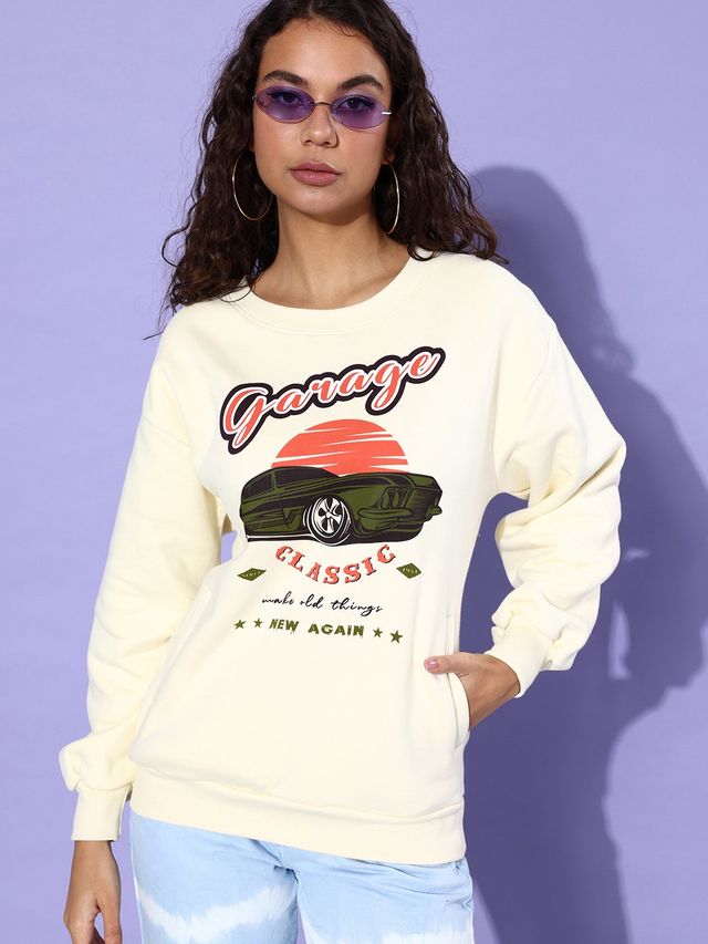 Dillinger Women's Sweatshirt | Dlwmnswt048W | White - M
