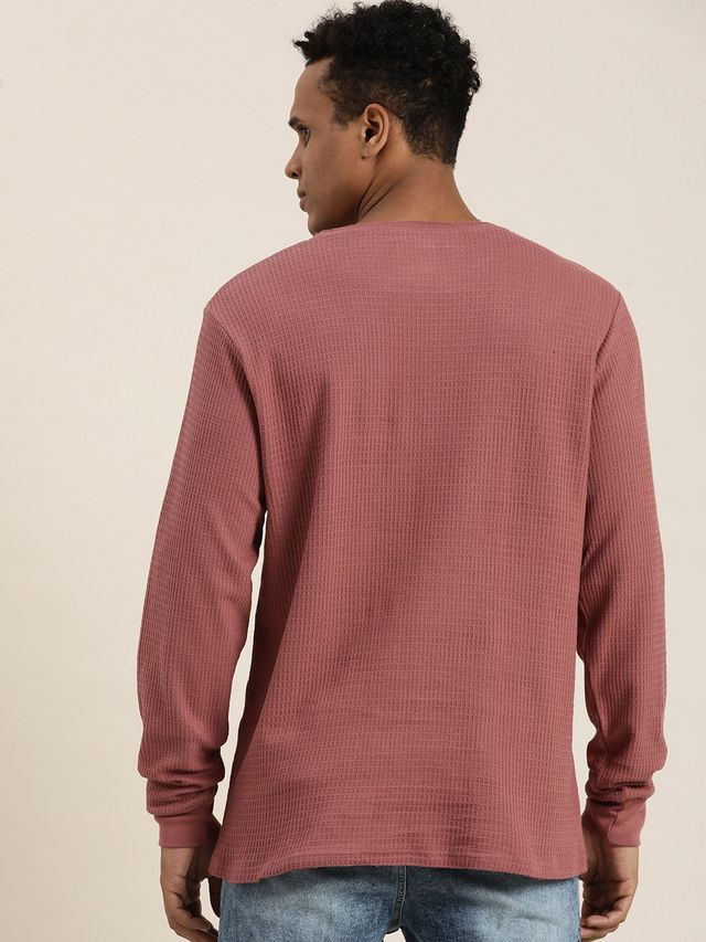 Dillinger Men's T-shirt Long Sleeve | DLGRFS031WRS | Withered Rose - XL