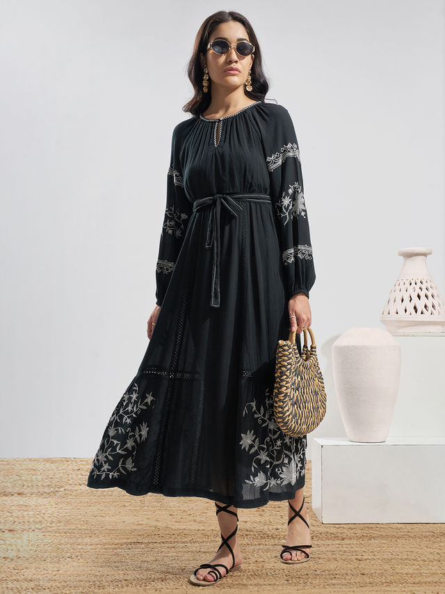 sachin and babi light blue dress Anna Schiffli Shift Dress  Bohemian Dream