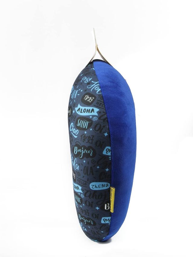 ORKA Unisex Printed Spandex Neck Pillow | Blue - One Size