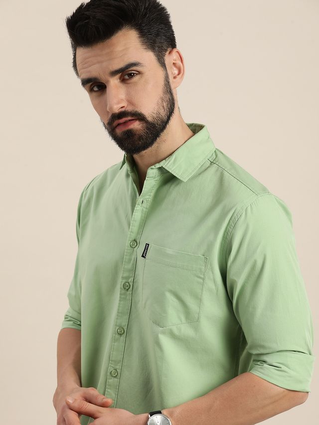 Dillinger Men's Shirt | DLMSRT001PGRN | Pista Green - XL