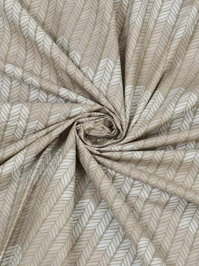 Bombay Dyeing Florentine 144 TC 100% Cotton Beige Super King Size Bedsheet with 2 Pillow Covers