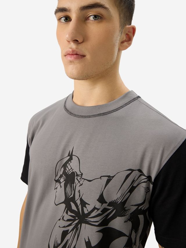 The Souled Store Men's Regular Batman- The Dark Knight T-Shirts | Grey | M