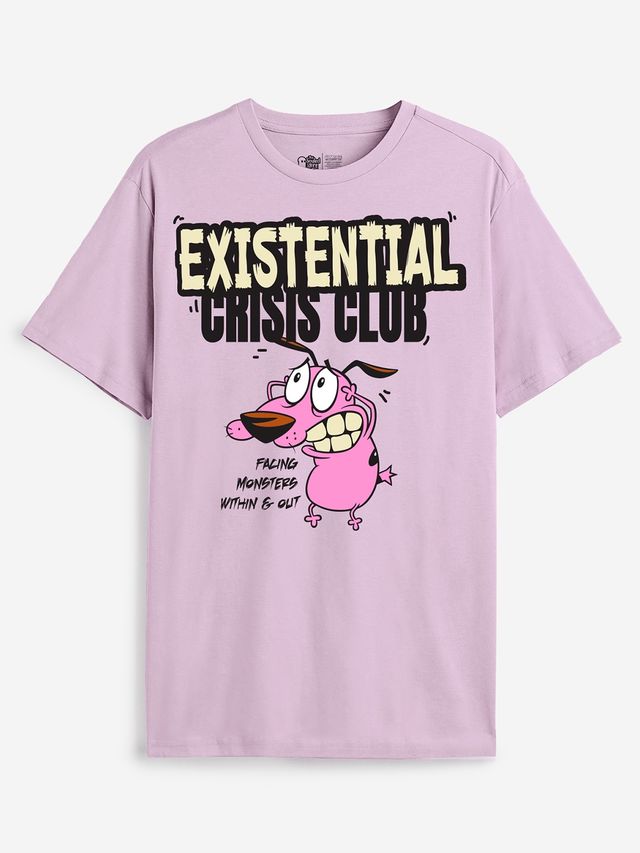 The Souled Store Men's Regular Courage- Existential Crisis T-Shirts | Purple | M