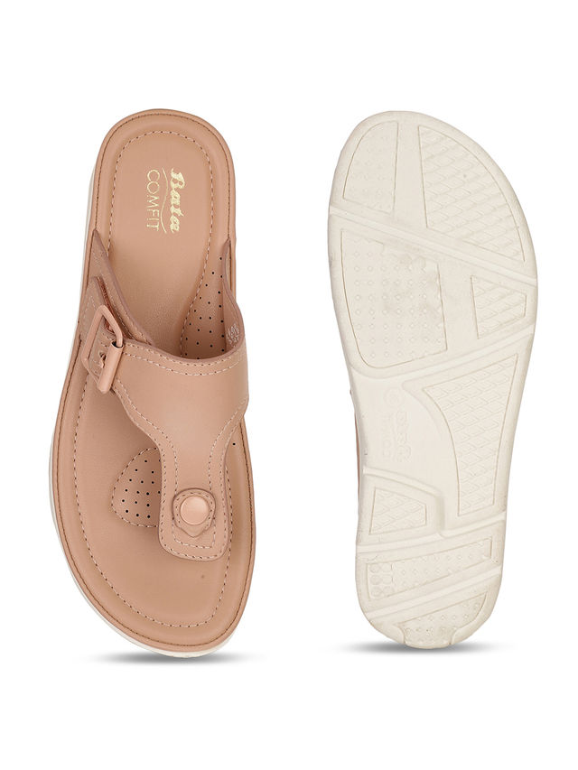 Bata Comfit Peach Sandal For Women | UK 3