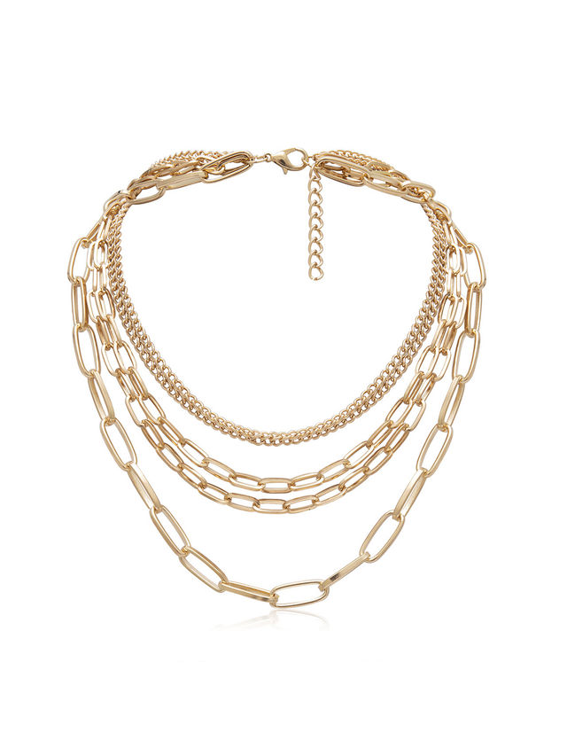Yellow Chimes Women Gold-Plated Statement Layered Necklace