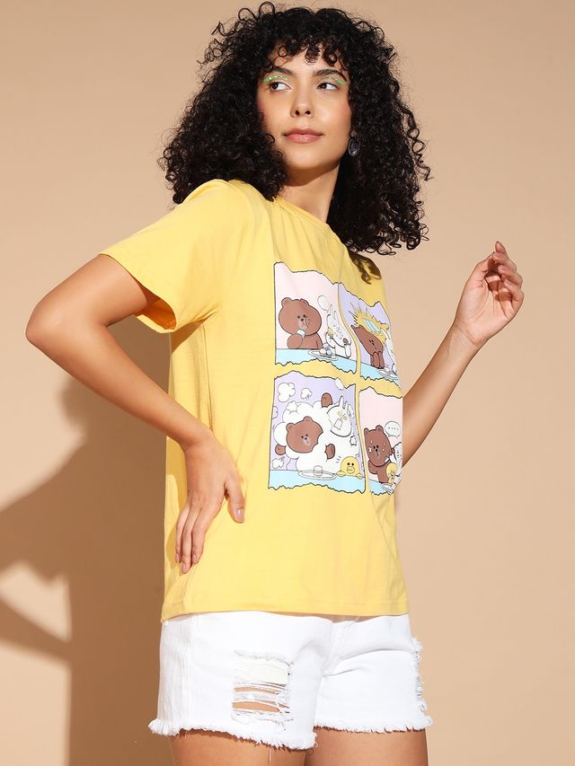 The Dry State Women's Cornsilk T-shirts Yellow WTSH | M