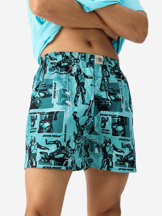 The Souled Store Men's Star Wars- Troopers Boxer Shorts, Blue, XL