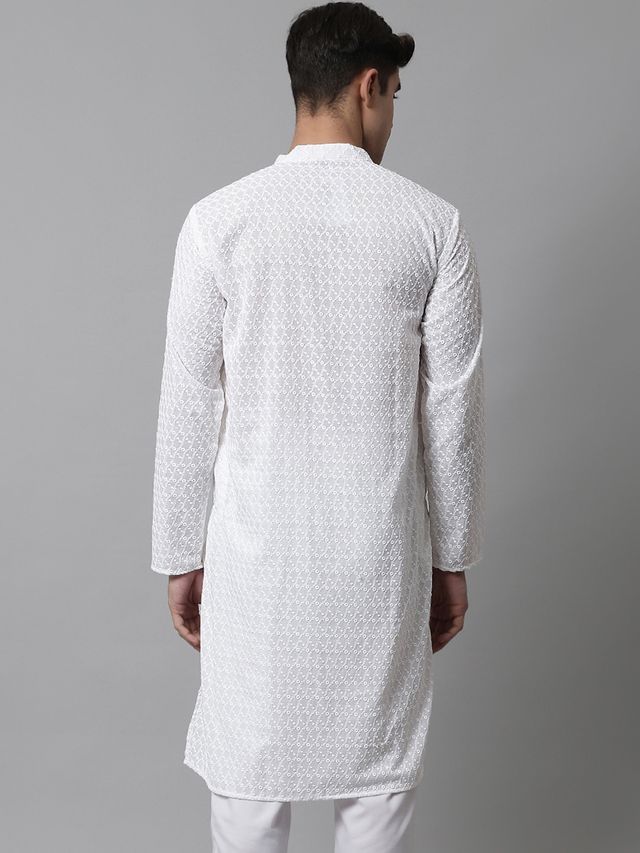 Jompers Men's Kurta | Ko 561 | White - M