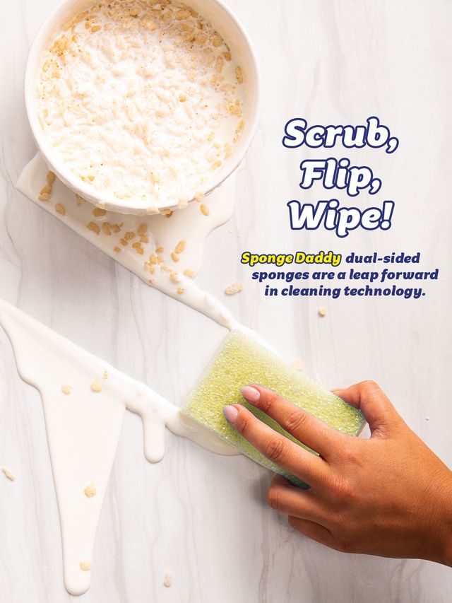 Cif Sponge Daddy Dual-Sided Multipurpose Cleaning Sponge & Scrub Pad | Pack of 2