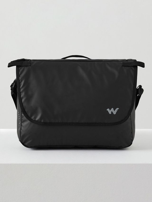 Wildcraft Unisex Polyester 10 L Top Handle Messenger Bag | Matte Black - Free Size