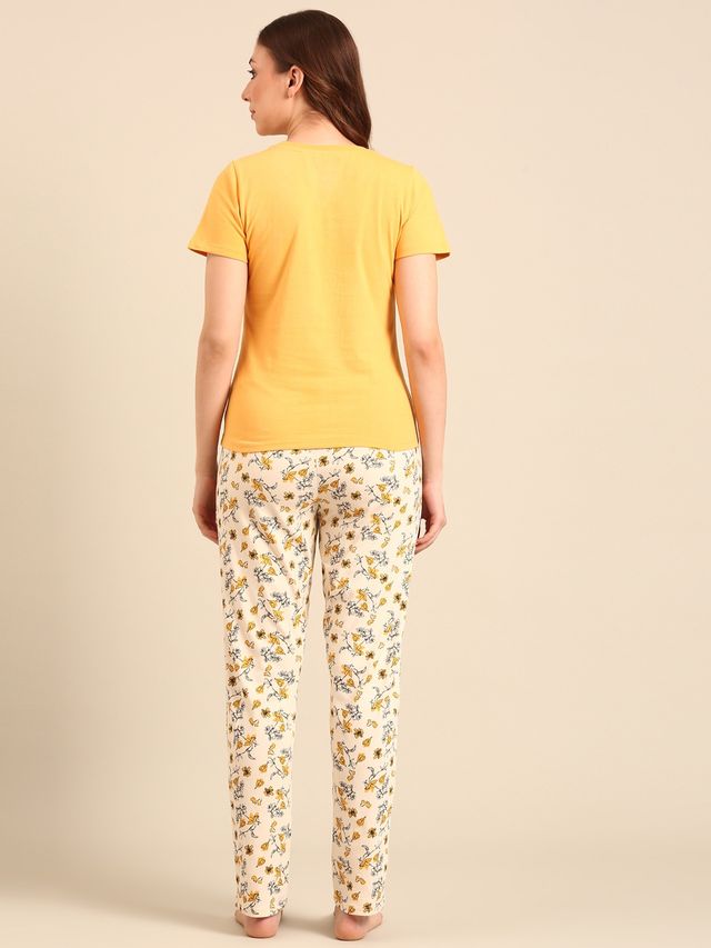 Pepe Jeans Premium Cotton Night Suit | Soft And Comfortable, Antique Floral, L
