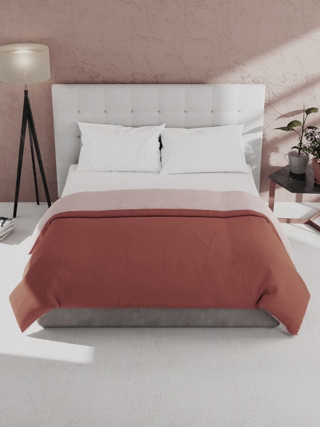 Kopa Ultra Soft Microfiber Reversible Comforter For All Weather -1Pc Single-Rust/Orange