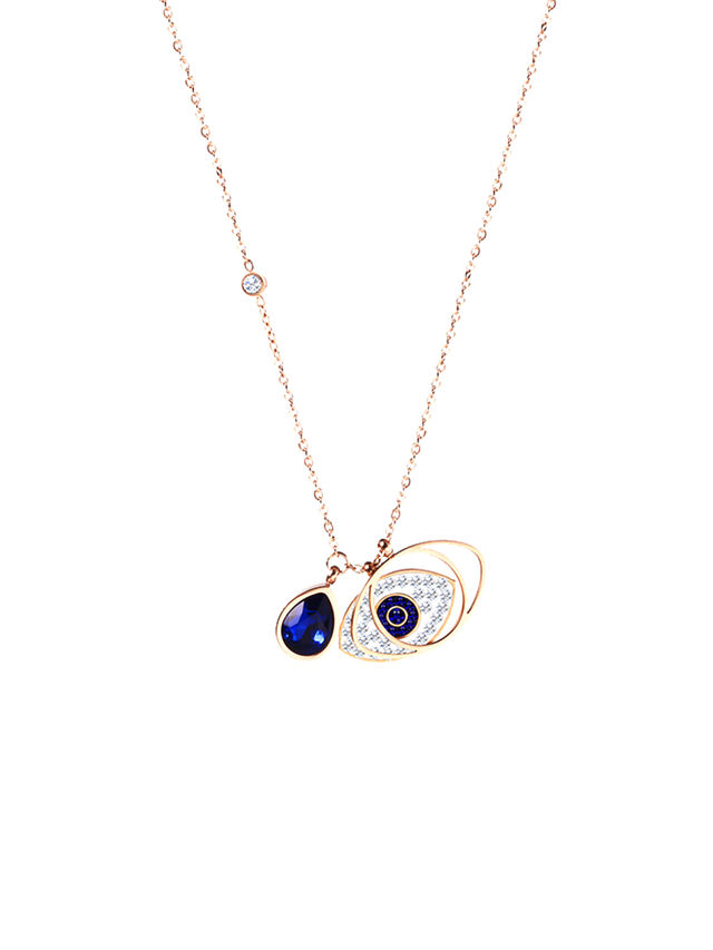Yellow Chimes Rose Gold Pendant Necklace for Women
