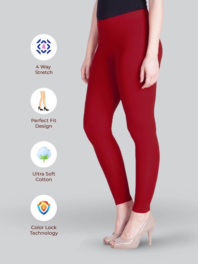 Lyra Women's Leggings Ankle Length | Cotton and Lycra - Free Size