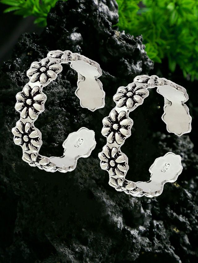 Youbella 925 Sterling Silver Toe Ring For Women(Ybtr - 02 - Fof)