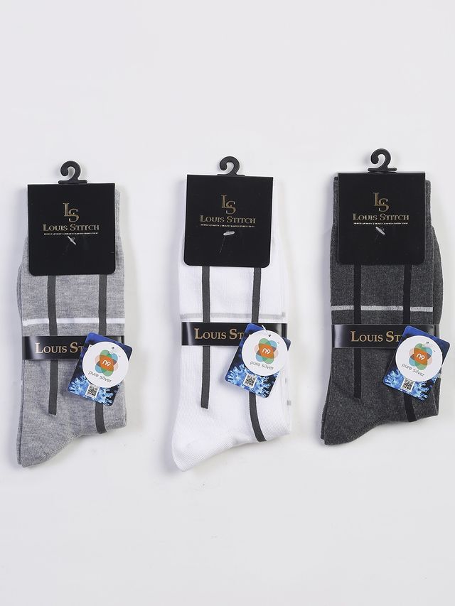 Louis Stitch Men's Solid Egyptian Cotton Socks | Assorted - One Size