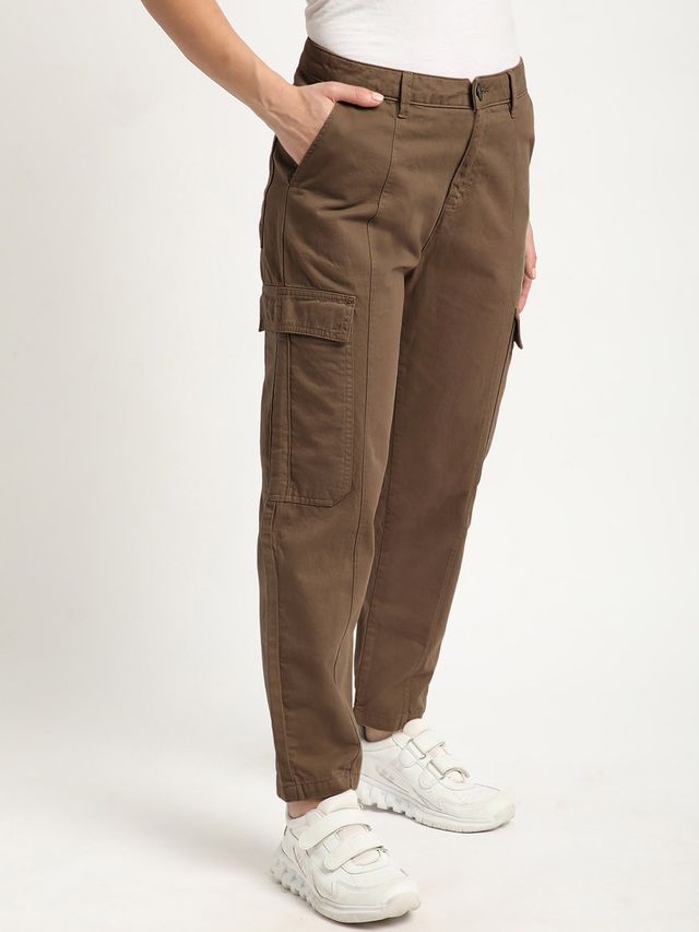 IVOC Women's Regular Cargo Trousers | Coffee Liquer - 32