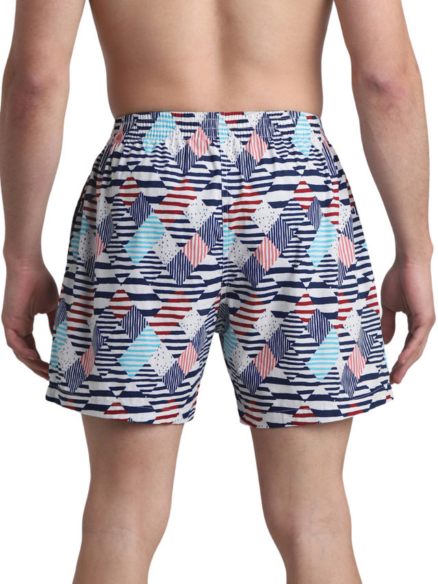 JACK & JONES Men's Argile Stripe Boxer | Cloud Dancer - XL