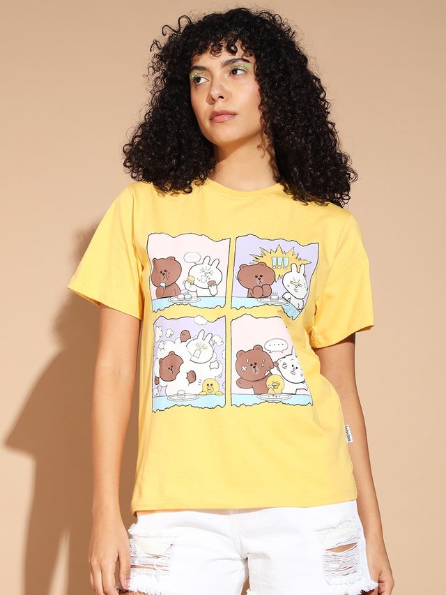 The Dry State Women's Cornsilk T-shirts Yellow WTSH | M