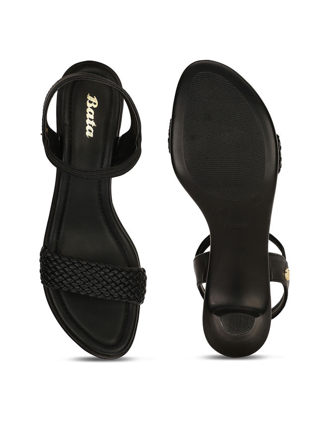 Bata Black Sandal For Women - 7