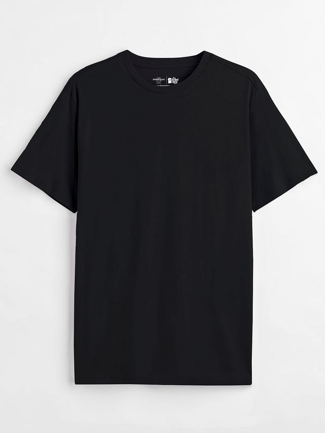 The Souled Store Men's Regular Solids- Black T-Shirts | Black | S