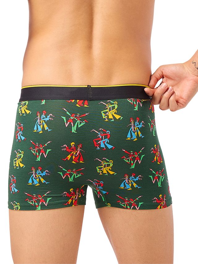 Bummer Men's Micro Modal Trunks | No Roll Waistband | Print - L