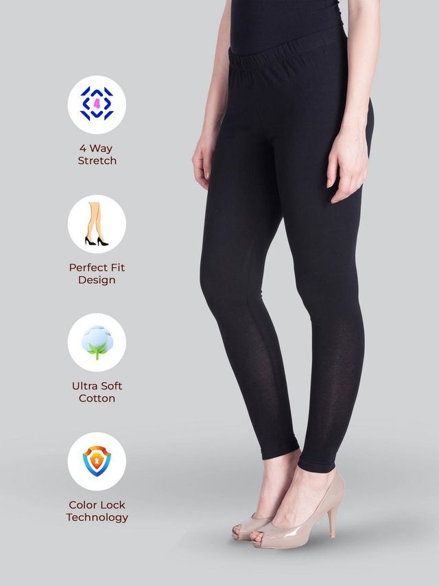 Lyra Women's Leggings Ankle Length | Cotton and Lycra - Free Size