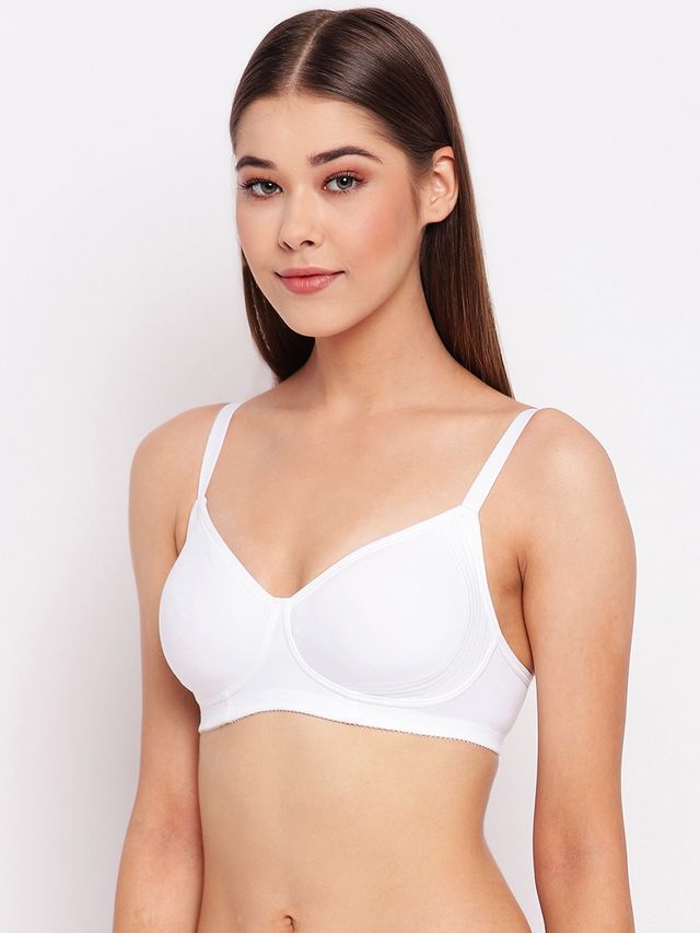 Enamor Women's A042 Side Support Shaper Fab-Cool Cotton Bra | Non Padded | Wirefree | White - 32C