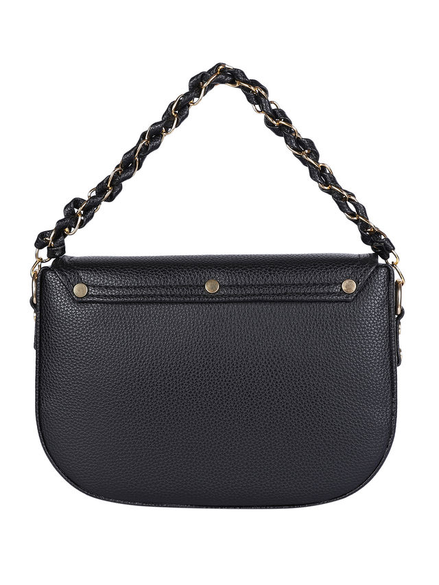Mini Wesst Women's Solid Synthetic Leather Handheld Bag | Black - One Size