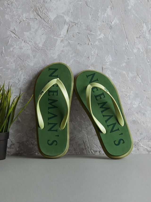Neemans Unisex Eco Classic Slippers | Green with Light Green - UK 11