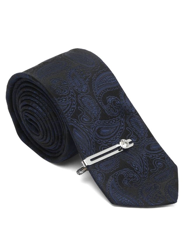 Louis Stitch Men's Silk Necktie Set | Space Blue - Standard