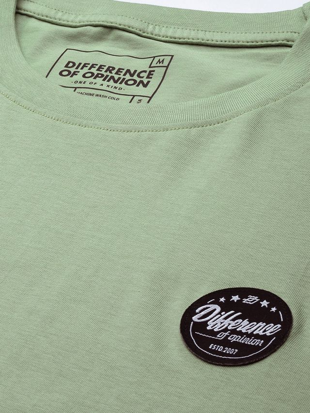 Difference of Opinion Men T-shirt - Pista Green | Classic Fit | S