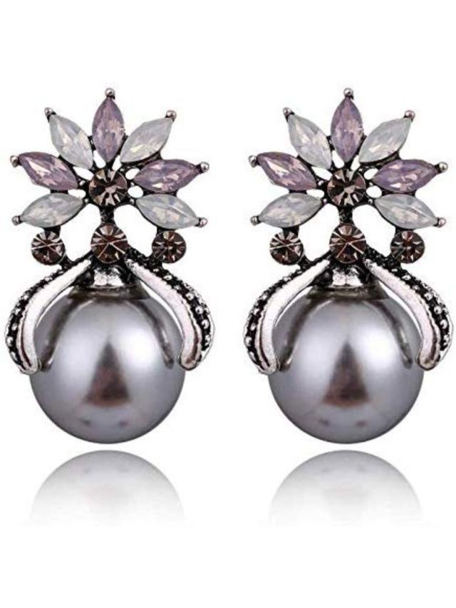 YouBella Jewellery Earrings for women Crystal Stud Earrings for Girls and Women (YBEAR - 32500)