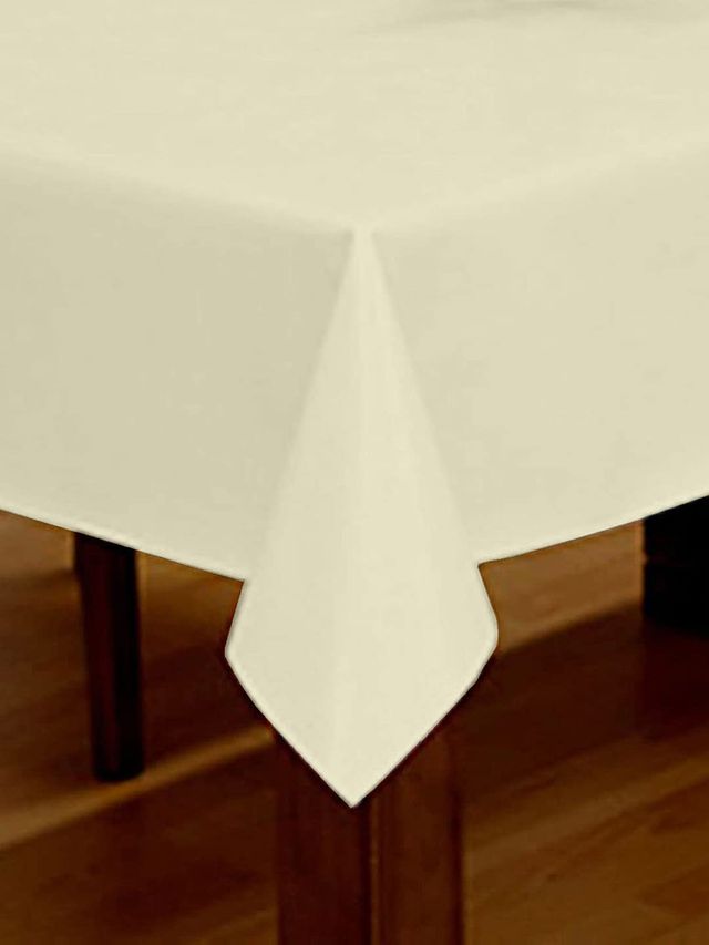 Lushomes Side Table Cover - Beige | Classic Plain | 40 x 40 inch